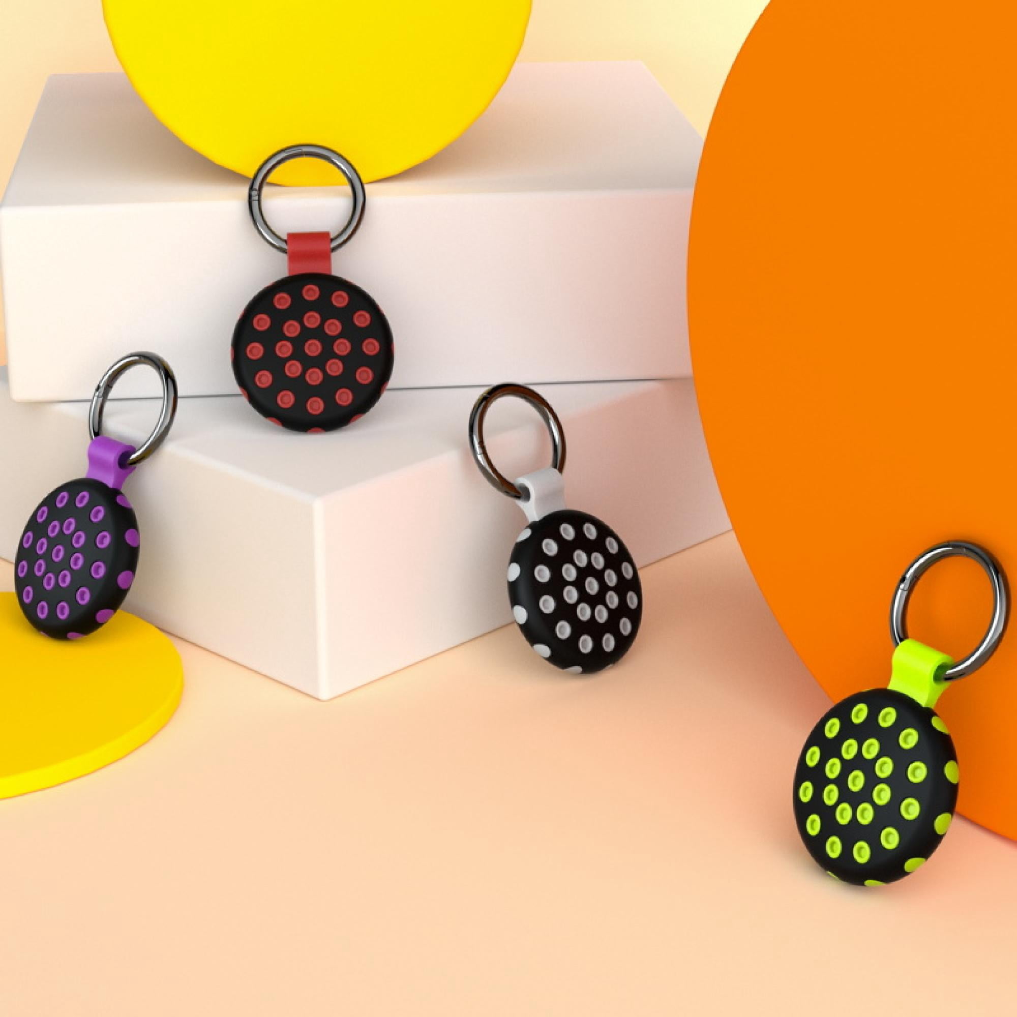 4 Pack off Active Track Case for AirTag – Silicone Protective Holder with Keychain Clip for Keys, Pets, Luggage, and Bags