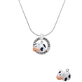 thumbnail image 2 of Delight Jewelry Resin Black and White Cow Miracles Ring Charm Necklace, 18", 2 of 4