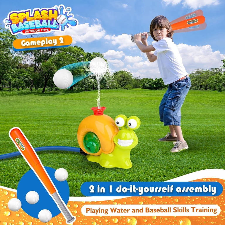 Jouet D'eau Baseball 2-en-1 Pour Jardin - Arroseur Escargot/hélicoptère Avec 2 Buses - Pour Enfants Et Chiens Jouet D'eau Baseball 2-en-1 Pour Jardin - Arroseur Escargot/hélicoptère Avec 2 Buses - Pour Enfants Et Chiens