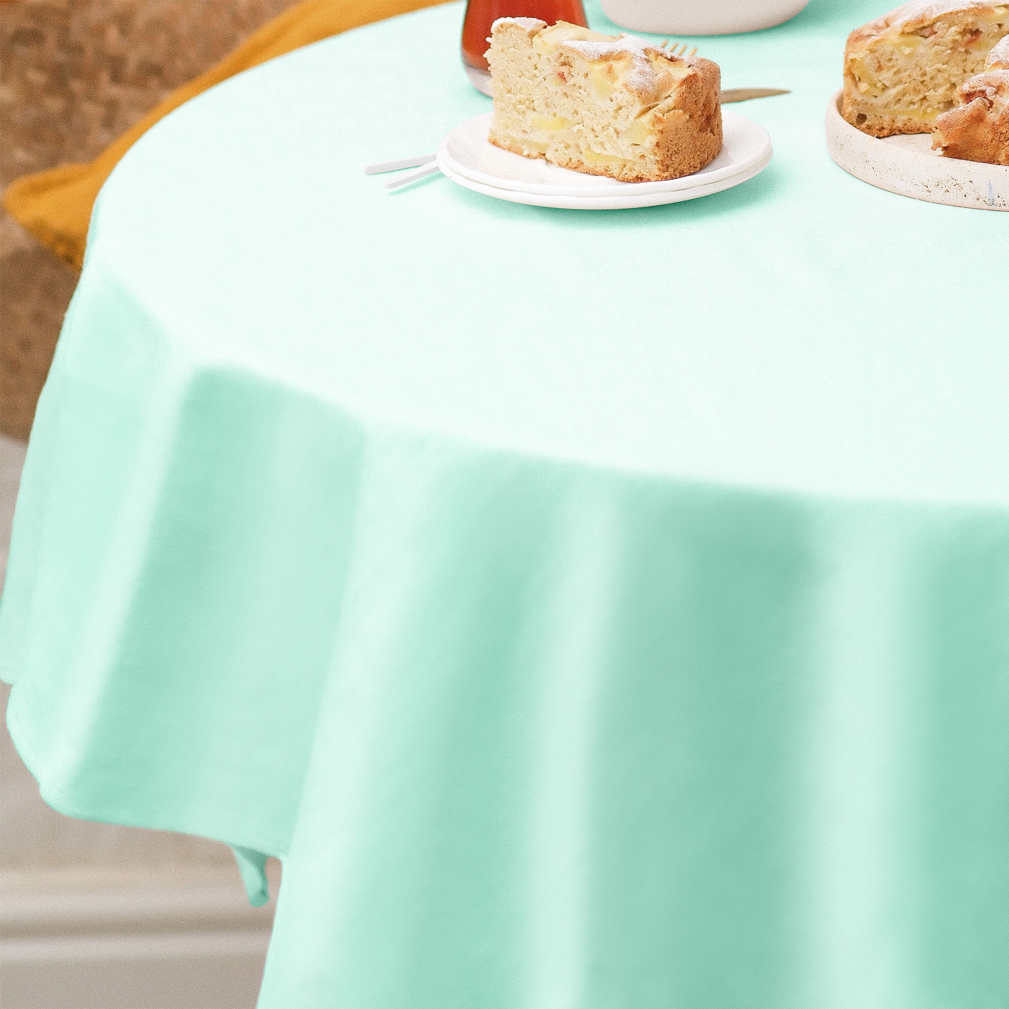 Round 84" Fresh Mint Plastic Table Cover, by Way To Celebrate