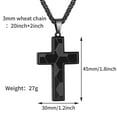 thumbnail image 5 of APSVO Black Soccer Themed Cross Necklace for Men Boys Stuff Accessories Pendant Chain Christian Religious Birthday Jewelry Gifts Ideas Teen Kids Boyfriend Son Dad Team Game Day Sports Athlete Age, 5 of 6