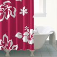thumbnail image 4 of Botanical Watercolor Shower Curtain – Hummingbird and Floral Design for Spring-Themed Guest Bathroom, 4 of 5