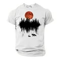 thumbnail image 2 of Jinhomg Mens Graphic Tees Vintage Animal Deer Print Summer T-Shirts Casual Comfy Short Sleeve Crew Neck Tops Lightweight Going Out Wear White L, 2 of 6