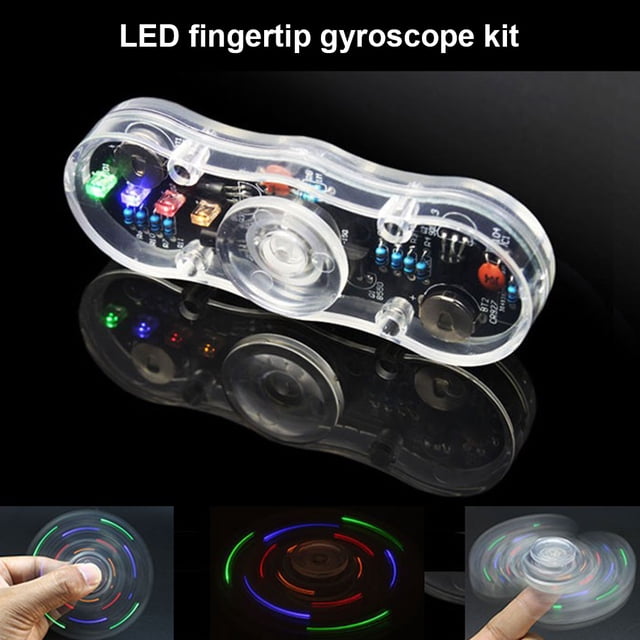 LED Fingertip Gyro DIY Kit electrónico Fidget Spinner Kit Kit de práctica de soldadura
