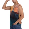 thumbnail image 3 of KLL Lighthouse At Sunset Coast Print Workout Tank Tops Gym Sleeveless Fitness Muscle Tee-Large, 3 of 7