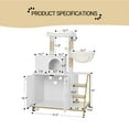 thumbnail image 6 of Cat Cabinet, 4-in-1 Modern Cat House with Large Platform, Cat House with Sisal Scratching Mat, 6 of 7