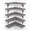 Gray, variant on 5-Tier L-Shaped Floating Corner Shelves, Wall Mounted Paulownia Wood Shelf with Metal Brackets for Bedroom, Bathroom, Kitchen