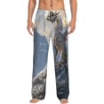 thumbnail image 5 of Mens Pajama Pants, Silver Dragon Mountain Peaks Soft Sleep & Lounge Pants for Men, Cuteness Casual PJ Bottoms Pants with Pockets, 5 of 7