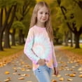 thumbnail image 6 of XADYUY Girls Long Sleeve Tops 10-12 Casual Tie Dye Crewneck Shirts for Kids Girls Fall Basic Top for Girls Loose Blouses for Girls 9-10 Years,Orange, 6 of 6