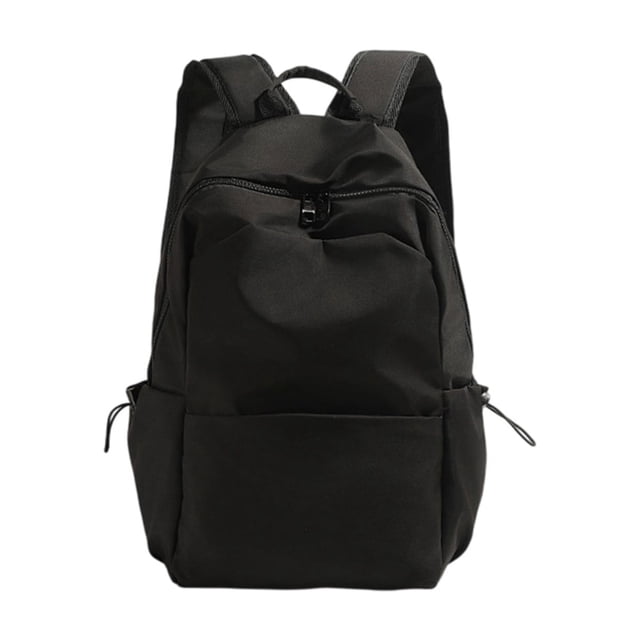 Unisex Backpack For Junior High High School Students Large Capacity Travel Bag Simple Design Durable School Bag Laptop Book Carrier Black Color F-039 Black