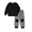 Black & White, variant on Boys Pant Sets Long Sleeve Shirts and Pants Crewneck Sweatshirt for Fall Winter