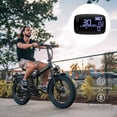 thumbnail image 6 of H3 Electric Bike for Adults, 20" Fat Tire Ebike, 750W Foldable Mountain Bike 48V 20Ah Removable Battery, Shimano 7 Speed, Front Suspension Commuter Bikes, 6 of 12