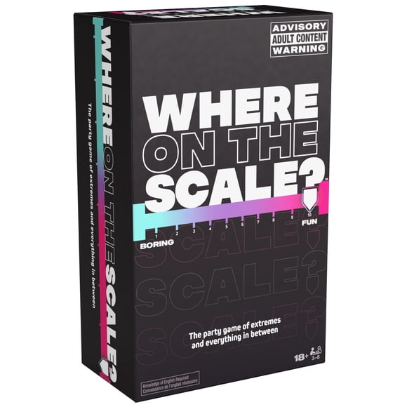 Party Game Spin Master Games Where on The Scale 18+