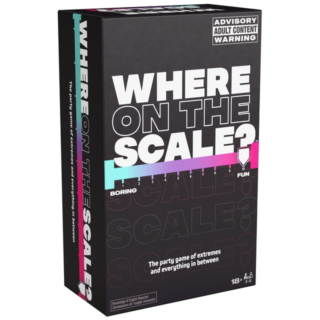 Party Game Spin Master Games Where on The Scale 18+