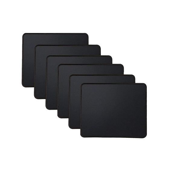 6 Mouse Pad Bundle Stitched Edges Waterproof Gaming Mouse Mat Pad, Extends Battery Life Non-Slip Rubber Base Thick Black Mouse-pad for Laptop Computer & PC, Black Razer