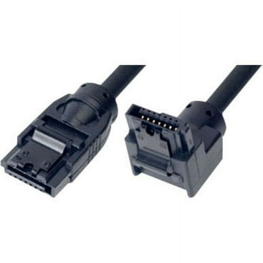 Link Depot LD-SATA3L-0.5M Link Depot SATA III Round Cable with Left Angle - SATA - 1.64 ft - 1 x Male SATA - 1 x Male SATA - Black