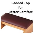 thumbnail image 4 of Robert Smith Kneeler - Pecan Finish - Folding Prayer Kneeler for Church & Home - Solid Maple Hardwood - Padded Comfort - Compact Storage, 4 of 4