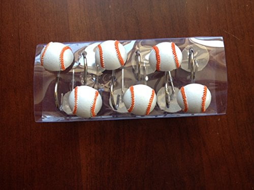 Baseball Shower Curtain Hooks