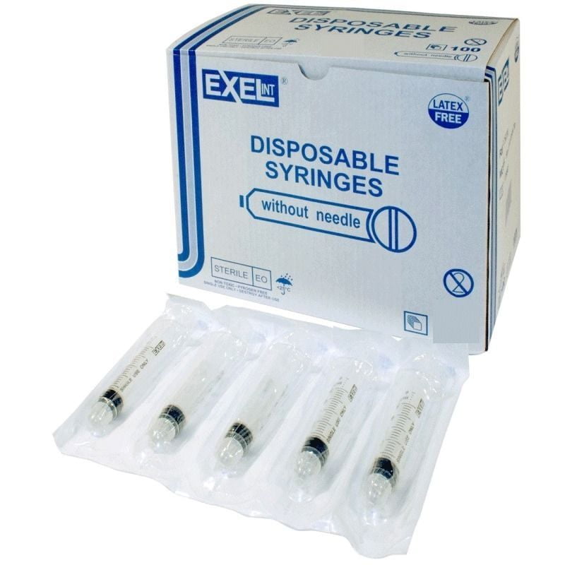 Exel Disposable syringes 5ml 100 count without needle