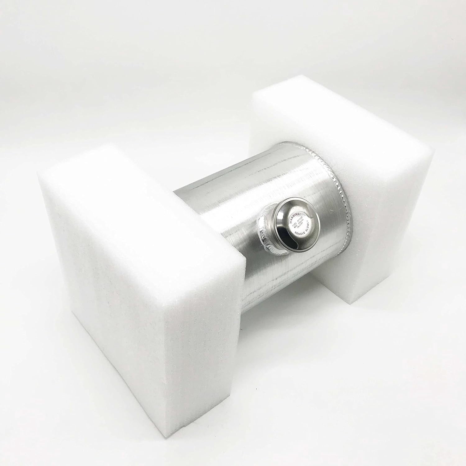 JSD 3.25 Gallons With Internal Baffle Aluminum Gas Tank/Fuel Tank Center Fill 8 x16 inch Spun 1/4 NPT Outlet