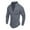 Gray, variant on Men's Outdoor Shirts Stand Collar Long Sleeve Zip Shirts Muscle Fit Quick-Dry Stretch Tops Casual Sports Gym T-Shirt