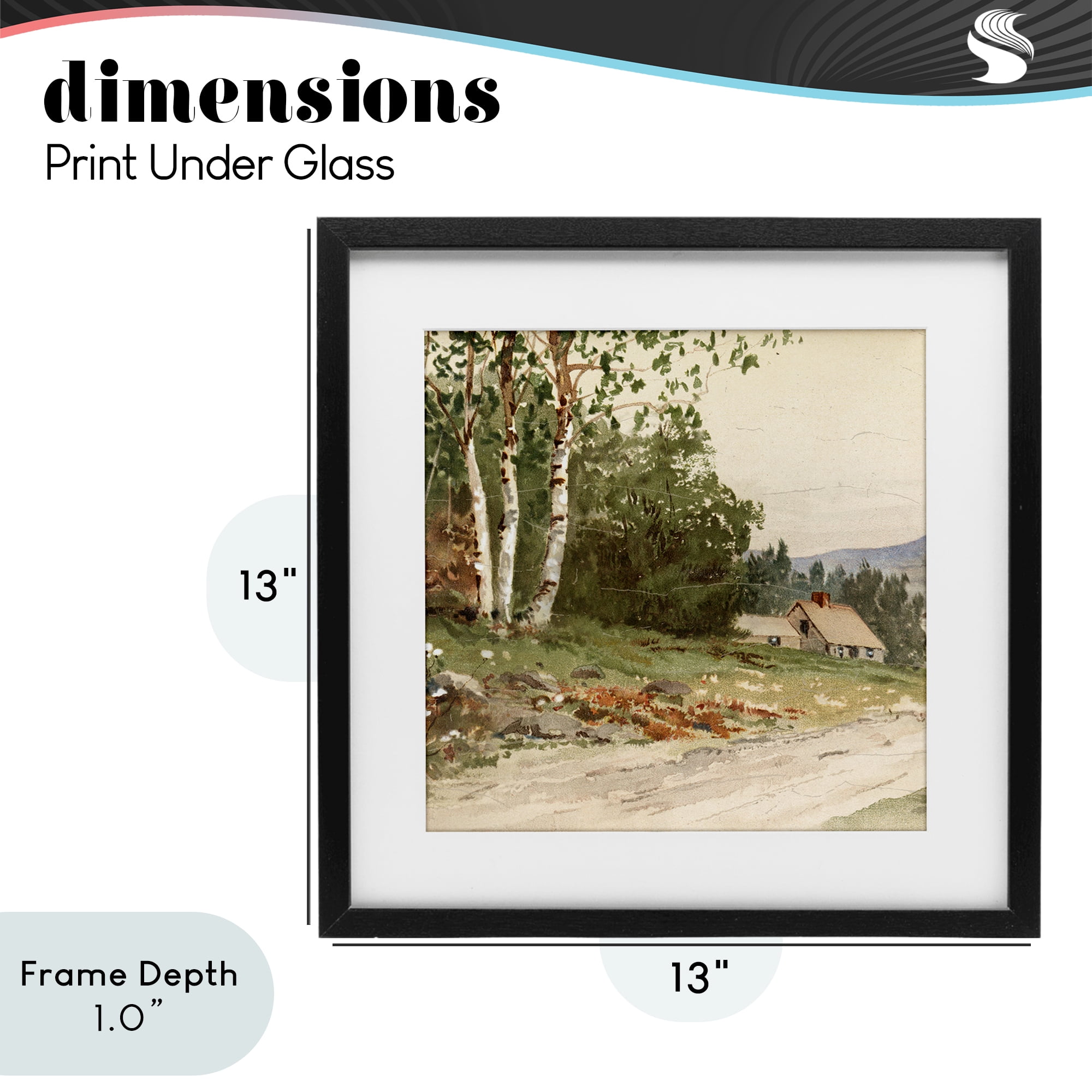 Stupell Industries Farm House Dirt Road Black Framed Print Under Glass, design by Lula Bijoux & co.