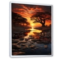 thumbnail image 2 of Designart "African Sunset Echoes" African Floater Framed Canvas Art Print, 2 of 7