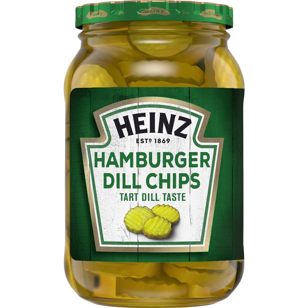 Heinz Hamburger Dill Pickle Chips, 16 fl oz Jar