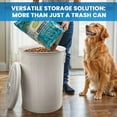 thumbnail image 6 of Plexon Large Metal Trash Can with Lid 20 Gallon, Decorative Outdoor Trash Can, Heavy Duty Galvanized Metal Bucket with Lid for Kitchen Garage Farmhouse, Beige, 6 of 10