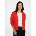 thumbnail image 3 of Time and Tru Women's Cable Knit Cardigan Sweater with Long Sleeves, Lightweight, Sizes XS-XXXL, 3 of 7