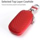 thumbnail image 4 of Funda de Cuero para llave de coche CHAO roja con llavero y mini bolsillo para monedas, 4 of 5
