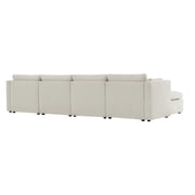 CHITA Oversized Modular Sectional Sofa Set with Storage Ottoman,Extra Large U-Shape Sofa Couch with Reversible Chaise,6 Seat Modern Modular Sofa for Living Room,Linen,146 inch Width