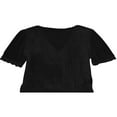 thumbnail image 3 of Womens Summer Lace Tops Short Sleeve V Neck Swiss Polka Dot Blouses Shirts, 3 of 8