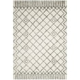 thumbnail image 3 of Safavieh  Handmade Casablanca Shag Santina Tribal Wool Rug Ivory/Grey 8' x 10' 8' x 10' Indoor Living Room, Bedroom, Dining Room Grey, 3 of 7