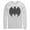 White, variant on Men's Batman Logo Geometric Long Sleeve Shirt Athletic Heather Large