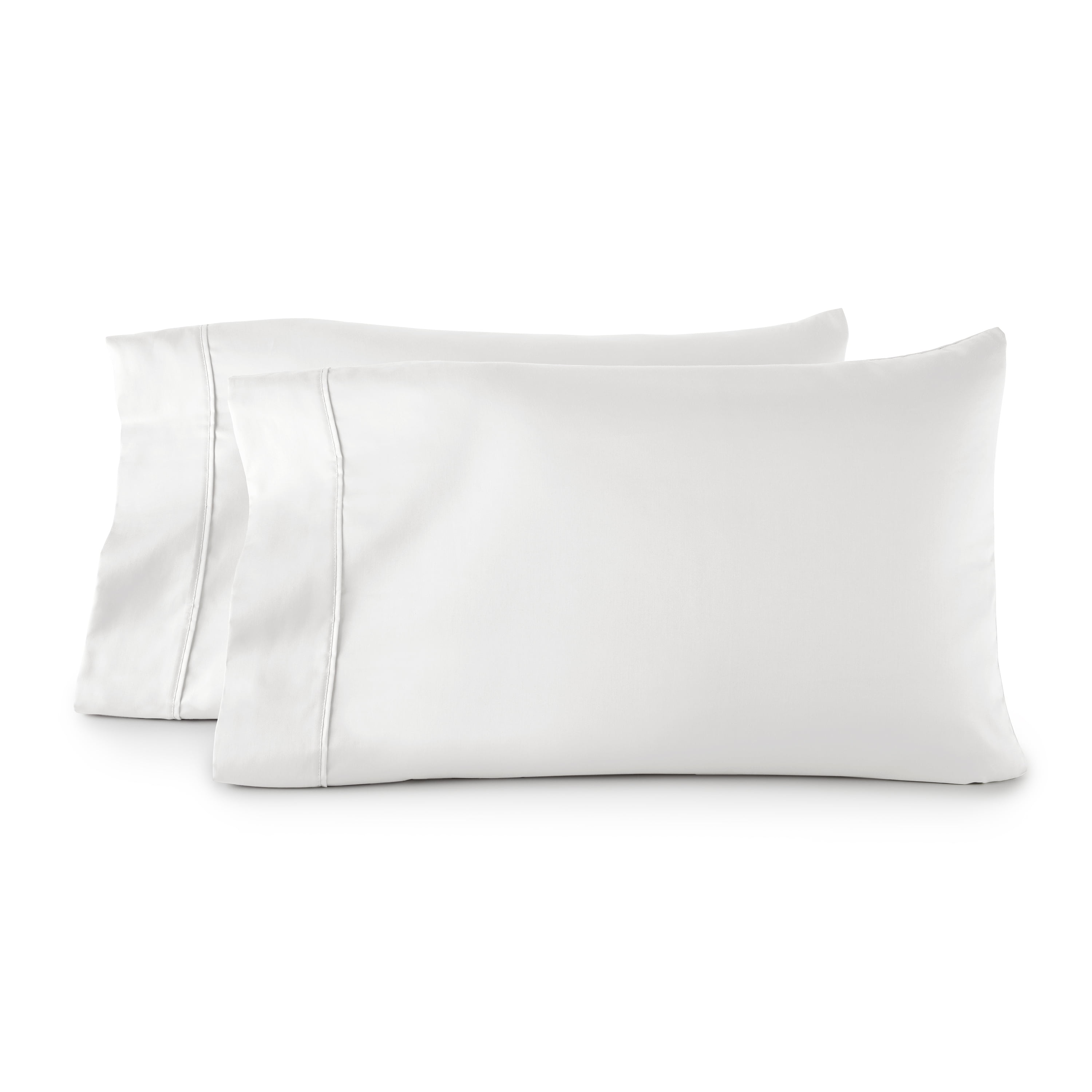 Better Homes & Gardens 2-Piece 300 Thread Count Arctic White Cotton Sateen Pillowcase Set, King