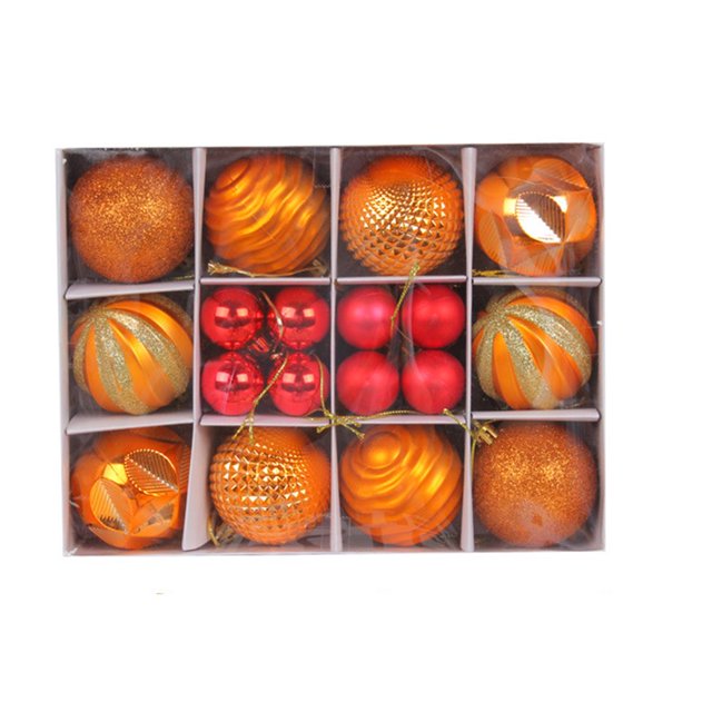26Pcs Christmas Tree Balls Bright Adorable Festival Prop Exquisite Tree Ornament Ball Pendant Home Decor