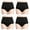 Black, variant on wirarpa Women's Cotton Panties Plus Size Underwear Black 4 Pack Sizes 6-10