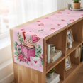 thumbnail image 6 of Table Runners 70 Inches Long Dress Scarves, Valentine's Day Farmhouse Coffee/Dining/Kitchen Table Decor, Holiday Table Runner, Pink Romantic Ice Cream Eucalyptus Leaves 13x70 Inch, 6 of 9