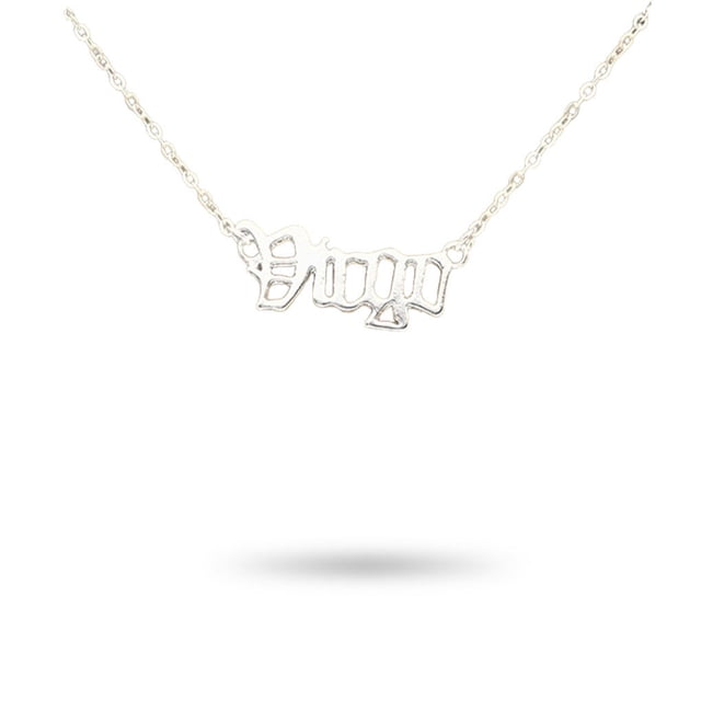 Jumpingount Letra inglesa Amistad Collar Ins Joyería Cadena Colgante para Amante Amigo Festival Cumpleaños Regalos Virgo Plata Type1 NO1