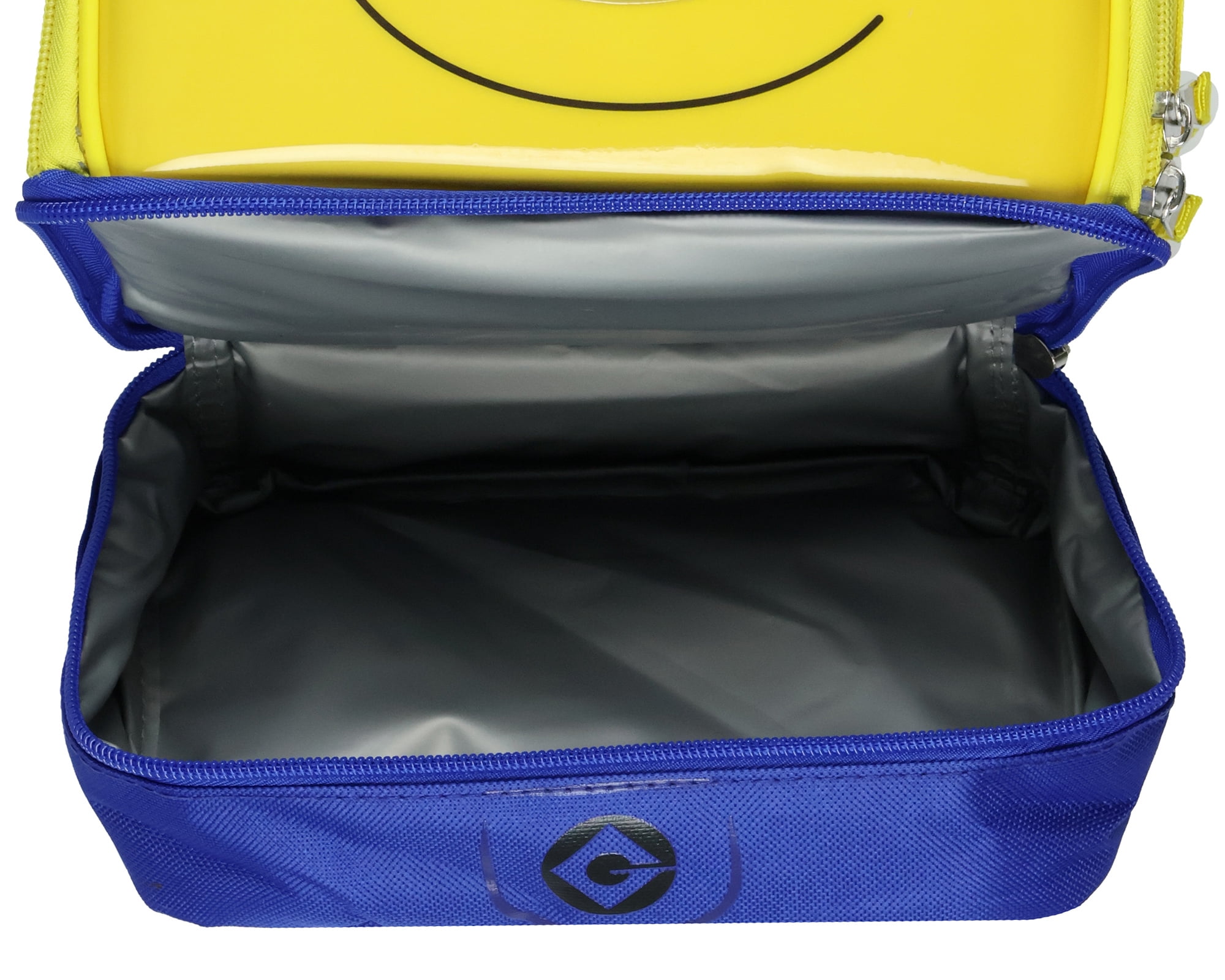 Minions Lunch Box Stuart Minion Character Insulated Dual Compartment Lunch Tote Bag 10"