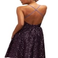 thumbnail image 3 of Robe Moulante Mini à Paillettes Col en V Profond d'Été pour Femmes, 3 of 4