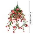 thumbnail image 3 of Artificial Hanging Flowers Plant Vine Faux Flowers for Garden Yard Porch Patio Wedding Wall Home Outdoor Decoration/Violet Artificial Flowers-Flower Arrangement Home Artificial Flowers Wall Hanging, 3 of 4