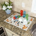 thumbnail image 2 of SussexHome 24 x 18 x 0.25 Inches Large Dish Drying Mat for Kitchen Counter - Super-Absorbent Washable Cotton Large Baby Bottle Dryer Pad - Highly Absorbent Ultra-Thin Dish Drying Pad, 2 of 6