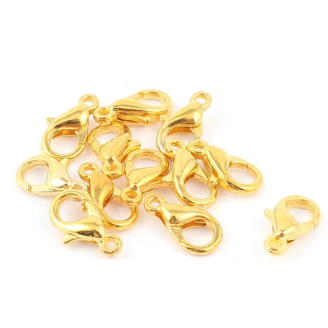 Jewelry Fastener Hooks Findings Lobster Clasps Clips Claw Gold Tone ...
