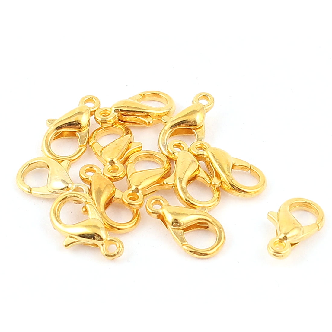 Jewelry Fastener Hooks Findings Lobster Clasps Clips Claw Gold Tone