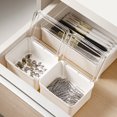thumbnail image 4 of Super Oferta, Caja de almacenamiento con cajón abatible, compartimento pequeño, multifunción, para escritorio, papelería, suministros de oficina Akmoler, 4 of 8