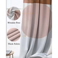 thumbnail image 3 of Orange Pink Grey Kitchen Curtains Geometric Abstract Art Modern Cafe Short Curtains for Bathroom Blackout Window Curtain Grommet Small Window Treatment Tier Drapes for Bedroom Living Room 52"x45"x2, 3 of 9