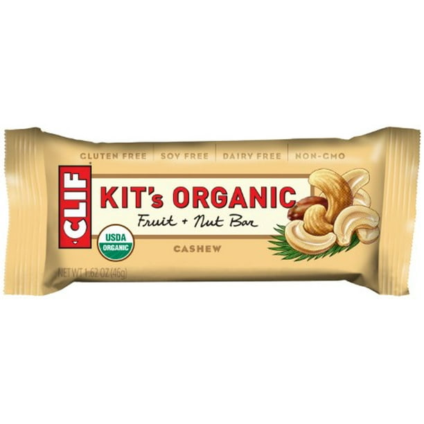 Vies Horzel Zonder Clif Kit's Organic Fruit & Nuts Bar - Cashew, 1.6 Ounce Bar - Walmart.com