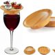 thumbnail image 2 of Reusable 4" Bamboo Wine Glass Charcuterie Toppers, 4 Pcs Set, 2 of 5